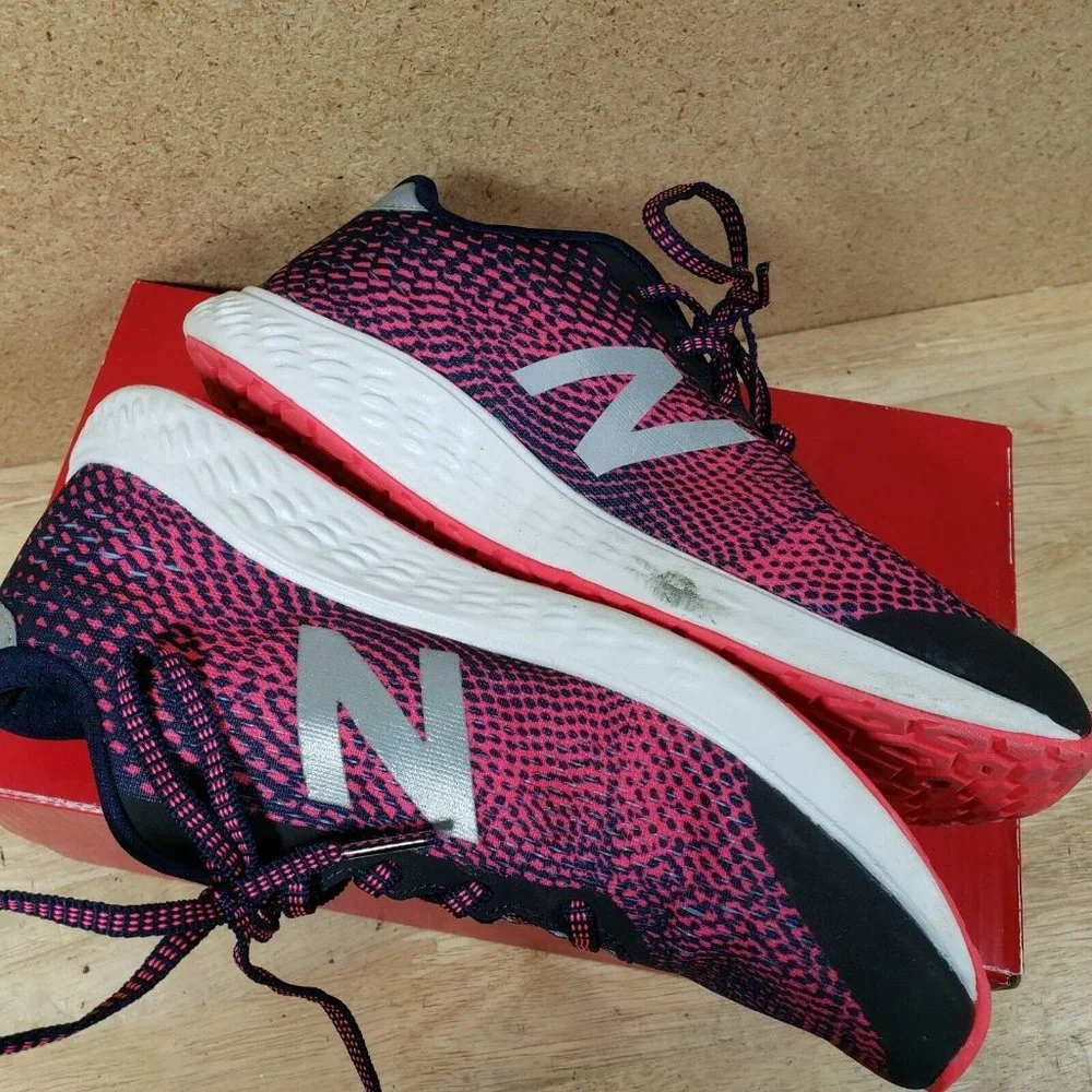 New Balance ‎ KJARNSPY Lace Up Sneakers Sports Shoes Blue Pink Womens size 7